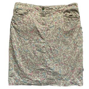 jones new york skirt 12 Paisley Floral Print Khaki